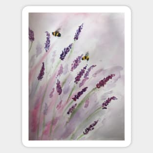 Lavender and the bees Sticker